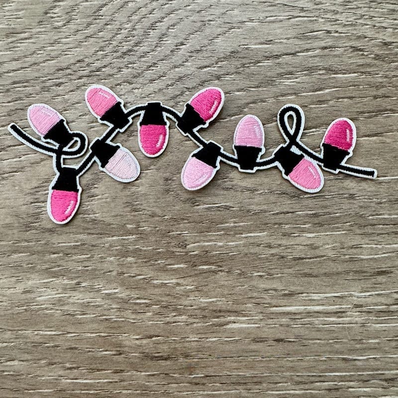On A Whim Hats Christmas Lights Iron-On Patch