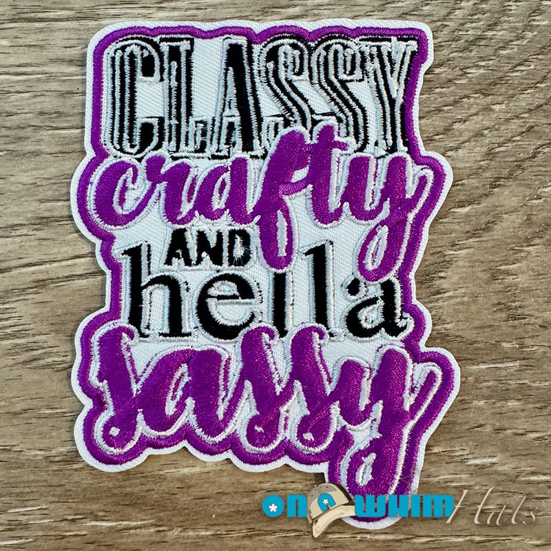 On A Whim Hats Classy and Crafty Iron-On Patch