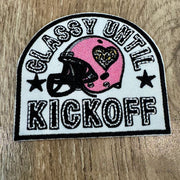 On A Whim Hats Classy Until Kickoff Embroidered Iron-On Patch