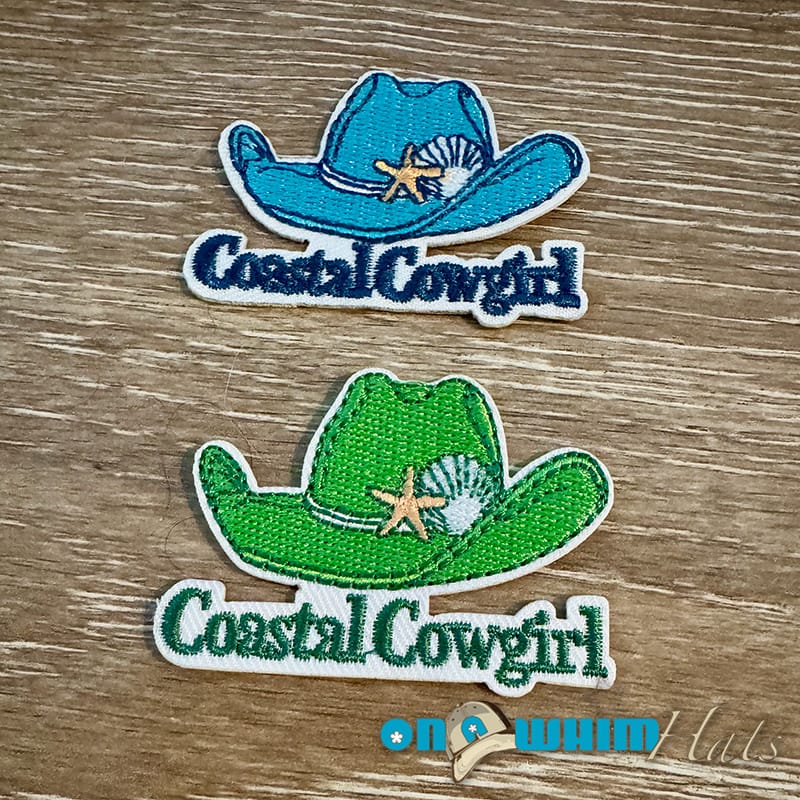 On A Whim Hats Coastal Cowgirl Iron-On Patch