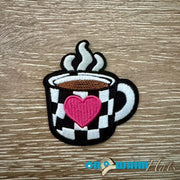 On A Whim Hats Coffee Mug Iron-On Patch
