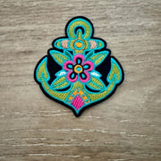 On A Whim Hats Colorful Anchor Iron-On Patch