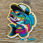 On A Whim Hats Colorful Fish Iron-On Patch