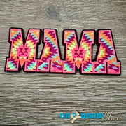 On A Whim Hats Colorful Mama Iron-On Patch
