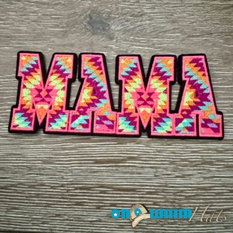 On A Whim Hats Colorful Mama Iron-On Patch