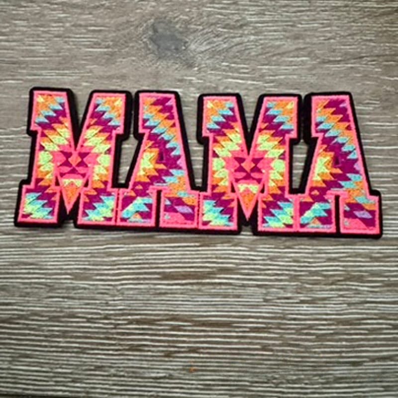 On A Whim Hats Colorful Mama Iron-On Patch
