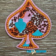 On A Whim Hats Colorful Spade Iron-On Patch