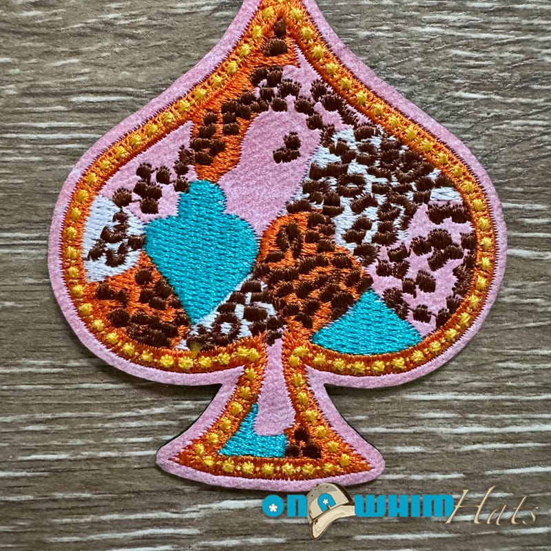 On A Whim Hats Colorful Spade Iron-On Patch