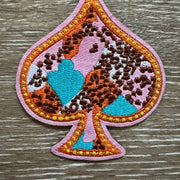 On A Whim Hats Colorful Spade Iron-On Patch