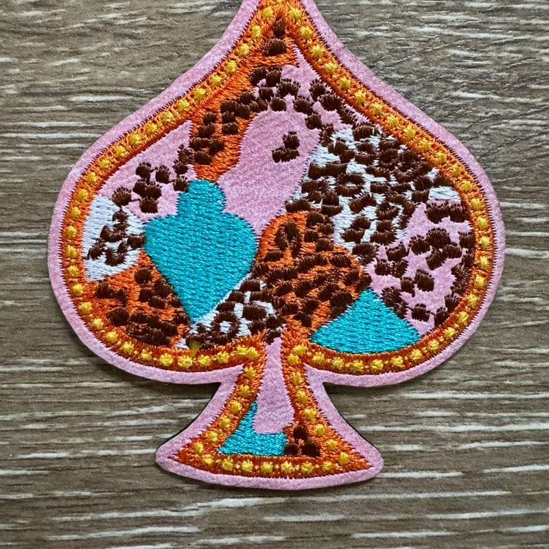 On A Whim Hats Colorful Spade Iron-On Patch
