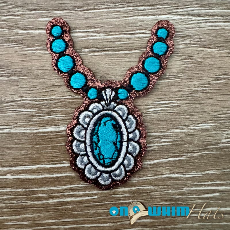 On A Whim Hats Concho Necklace Iron-On Patch