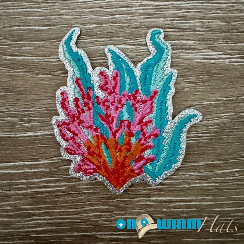 On A Whim Hats Coral Iron-On Patch