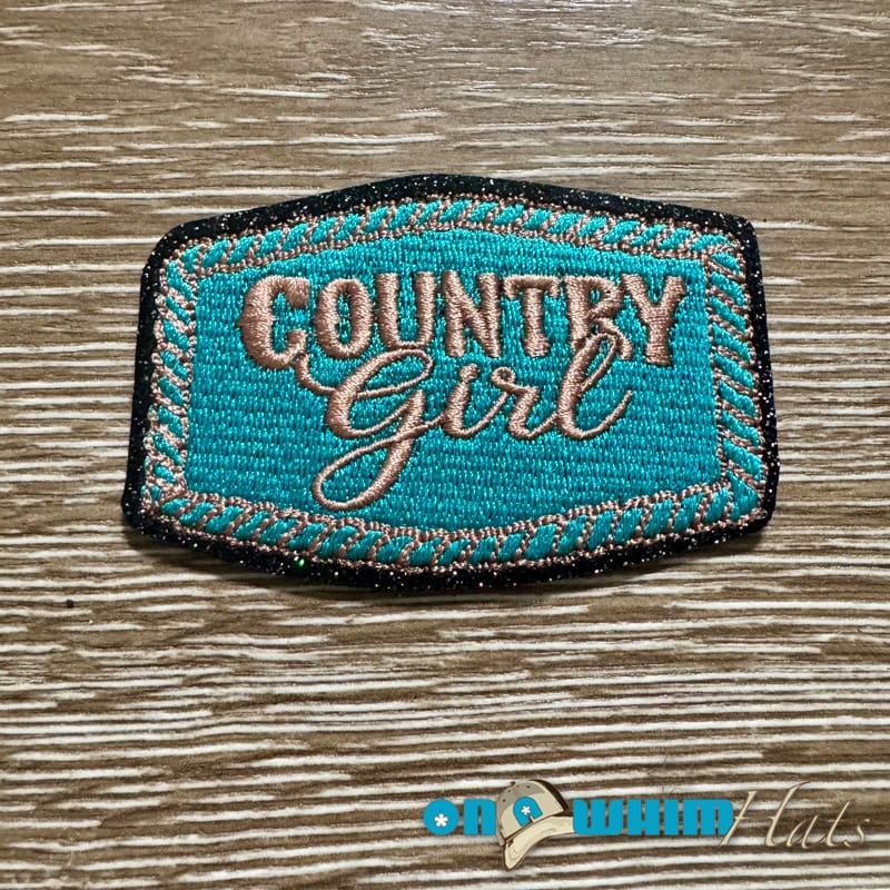On A Whim Hats Country Girl Iron-On Patch