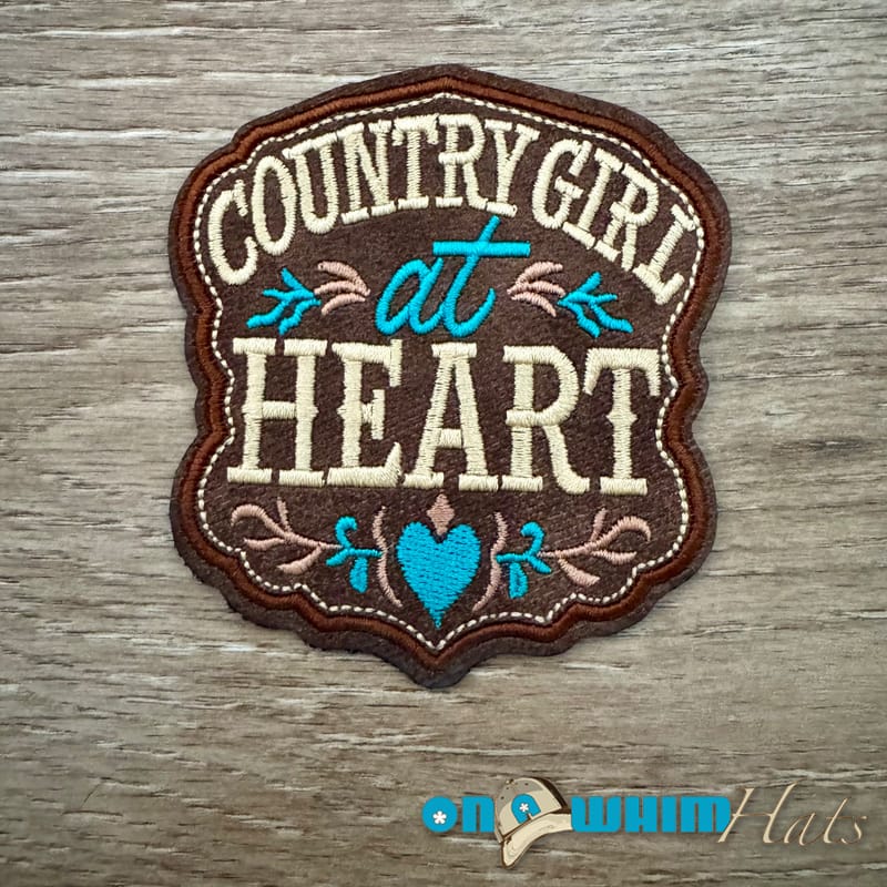 On A Whim Hats Country Girl Iron-On Patch