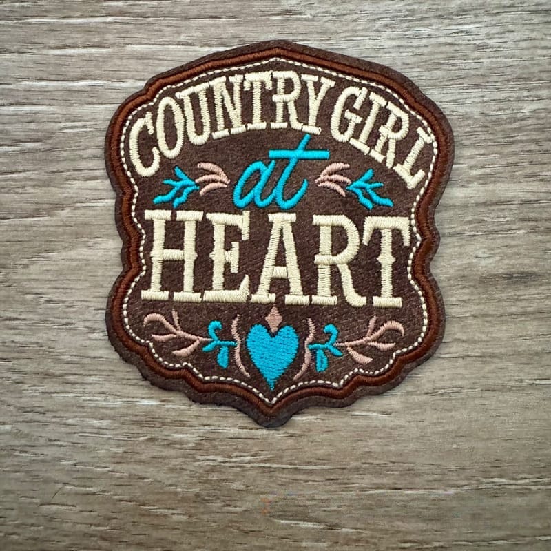 On A Whim Hats Country Girl Iron-On Patch