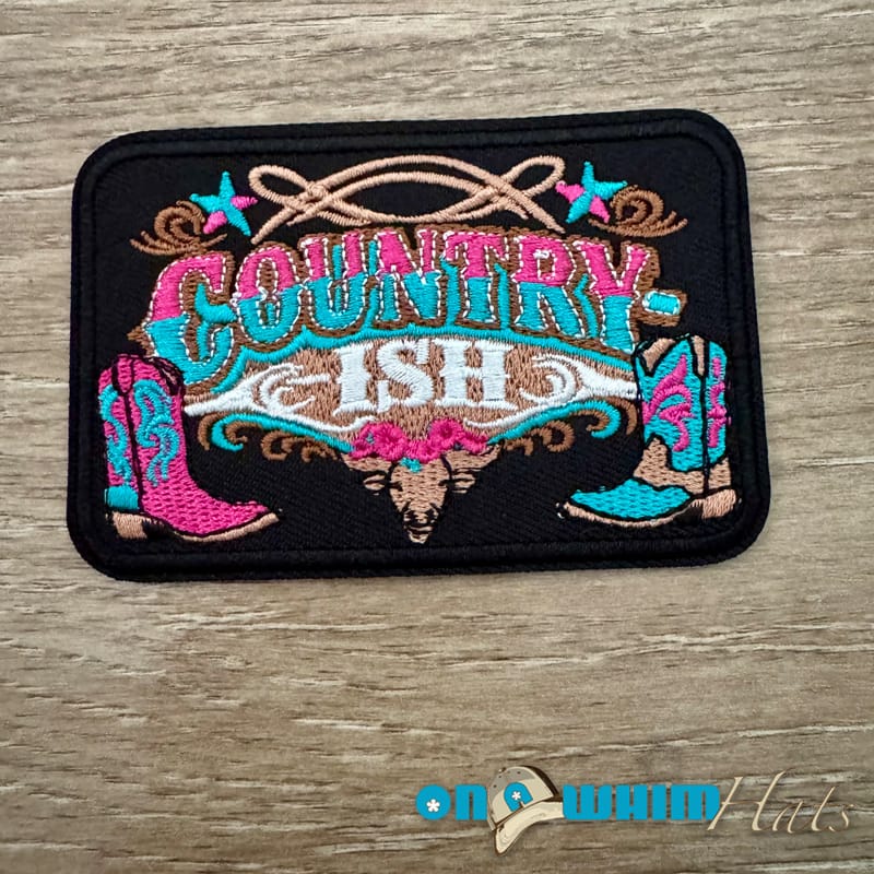 On A Whim Hats Country-ish Iron-On Patch