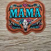 On A Whim Hats Country Mama Leather Iron-On Patch