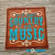 On A Whim Hats Country Music Leather Iron-On Patch