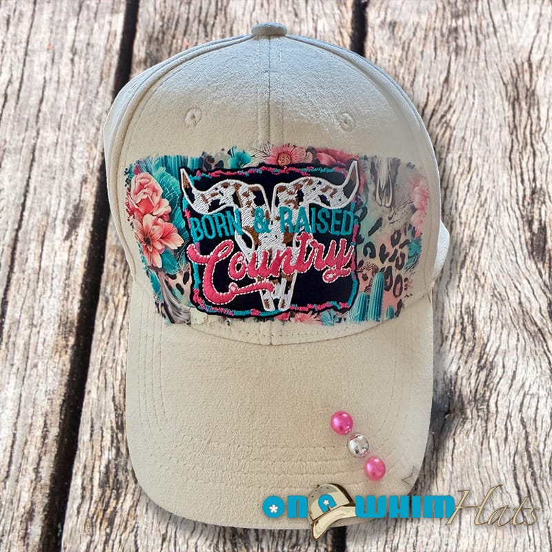 On A Whim Hats Country Roads Handmade Vegan Suede Hat