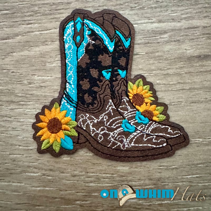 On A Whim Hats Cowgirl Boots Iron-On Patch