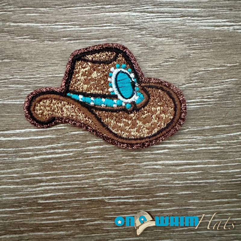 On A Whim Hats Cowgirl Concho Hat Iron-On Patch