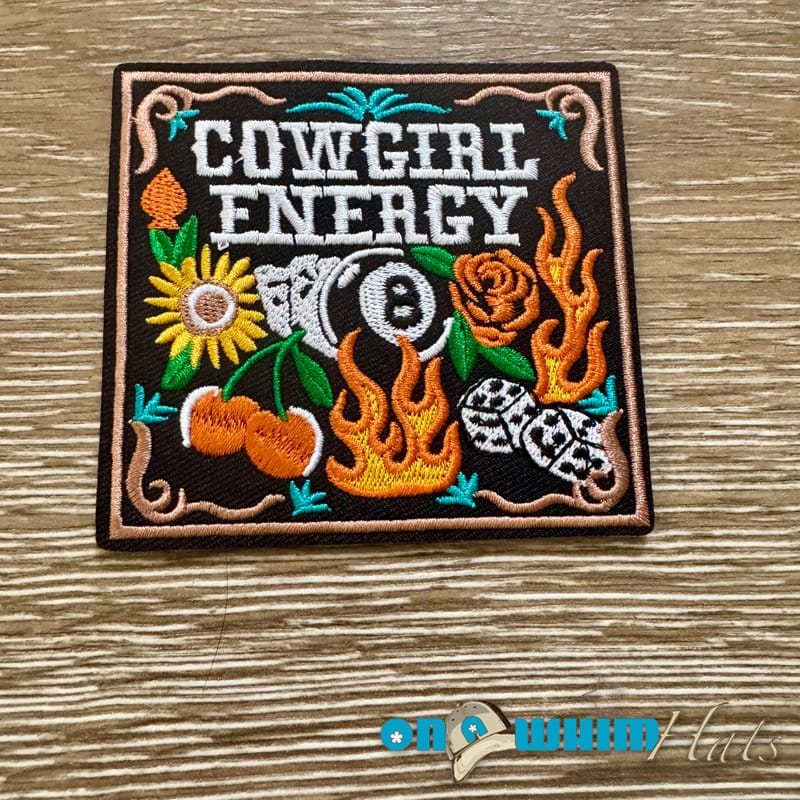 On A Whim Hats Cowgirl Energy Iron-On Patch