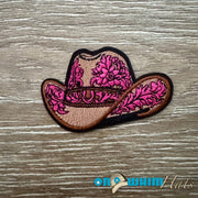 On A Whim Hats Cowgirl Hat Iron-On Patch - Pink