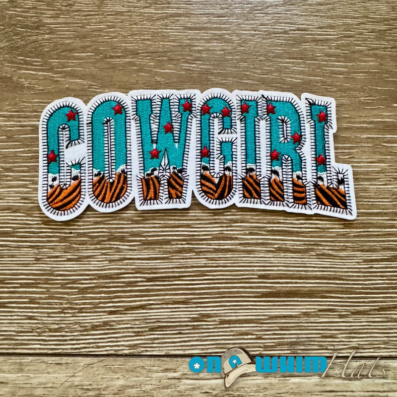 On A Whim Hats Cowgirl Iron-On Patch