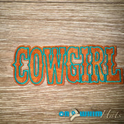 On A Whim Hats Cowgirl Leather Iron-On Patch