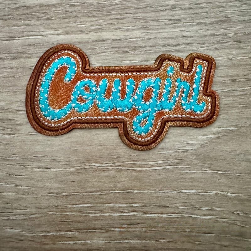 On A Whim Hats Cowgirl Rope Stitch Iron-On Patch