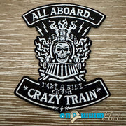 On A Whim Hats Crazy Train Iron-On Patch