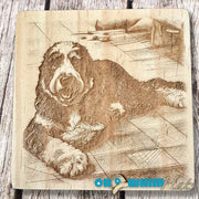 On A Whim Hats Custom Laser Engraved Pet Coasters - Set of 4