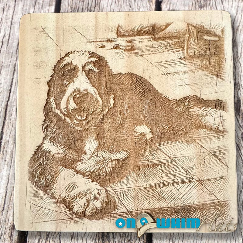 On A Whim Hats Custom Laser Engraved Pet Coasters - Set of 4