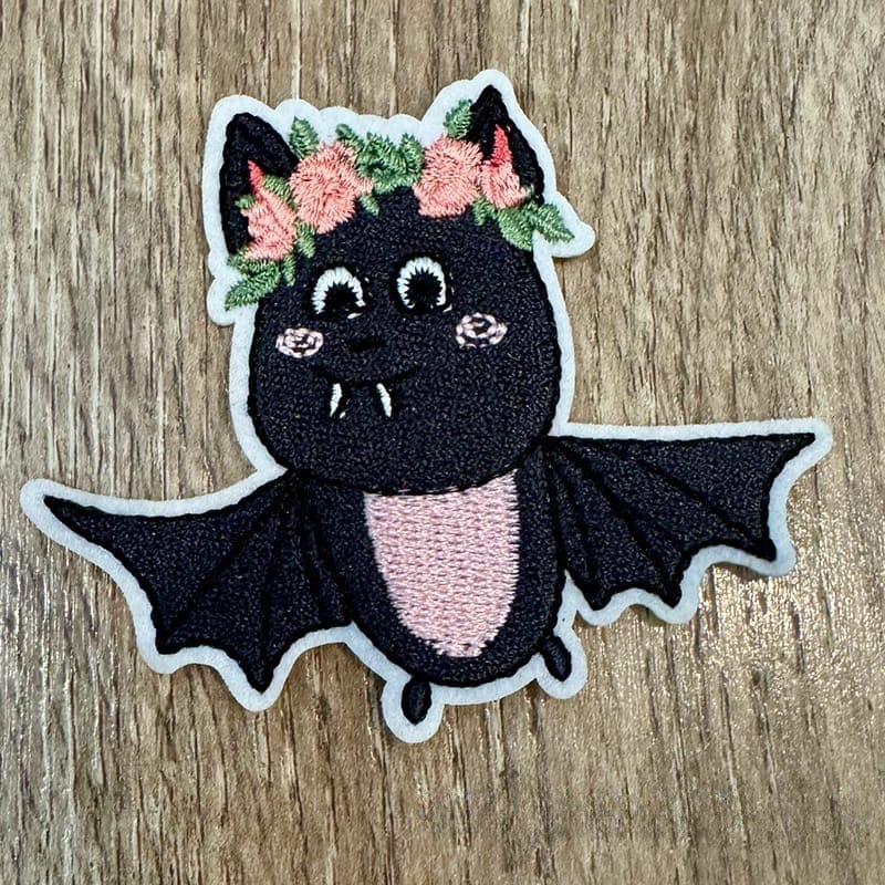 On A Whim Hats Cute Bat Iron-On Patch