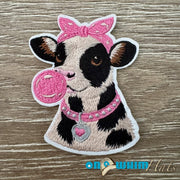 On A Whim Hats Cute Cow Iron-On Patch
