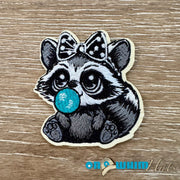 On A Whim Hats Cute Raccoon Iron-On Patch