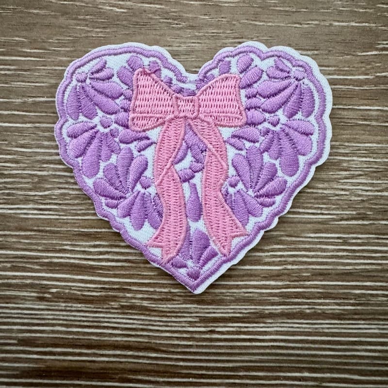 On A Whim Hats Dainty Heart Iron-On Patch