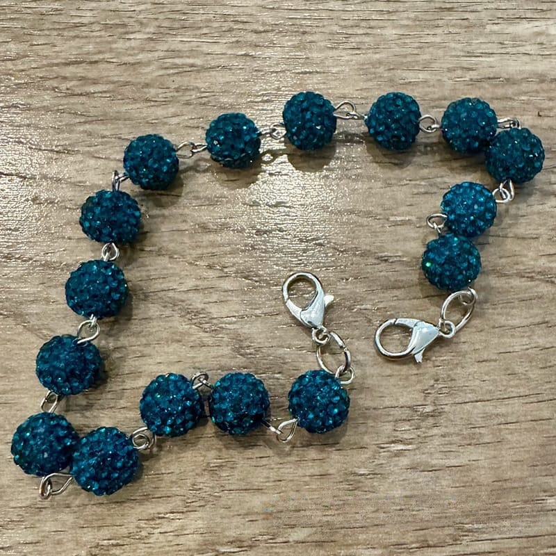 On A Whim Hats Dark Turquoise Sparkly Hat Chain