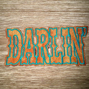On A Whim Hats Darlin' Leather Iron-On Patch