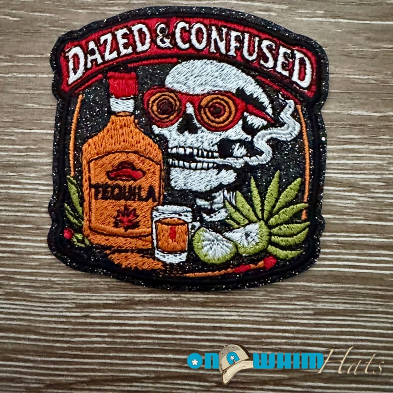 On A Whim Hats Dazed and Confused Iron-On Patch