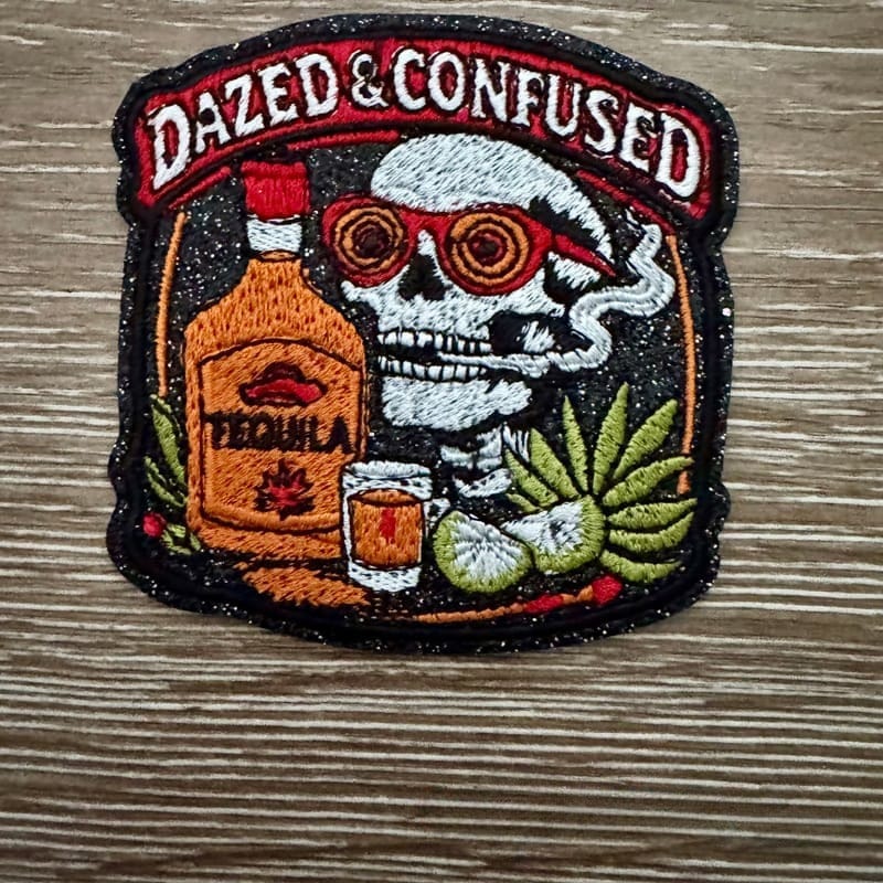 On A Whim Hats Dazed and Confused Iron-On Patch
