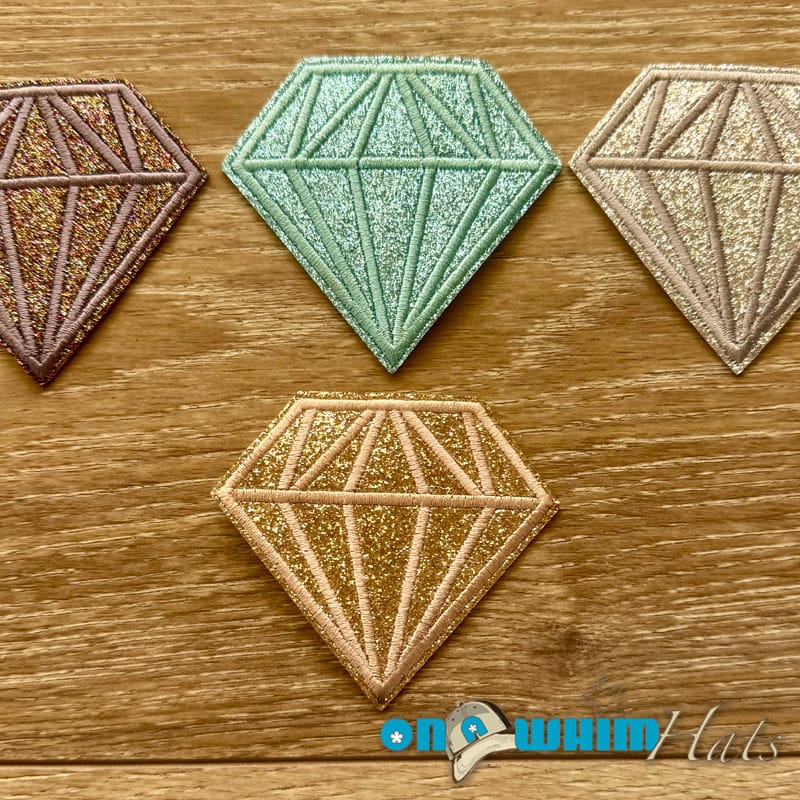 On A Whim Hats Diamond Iron-On Patch