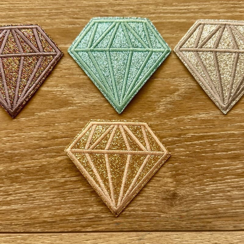 On A Whim Hats Diamond Iron-On Patch