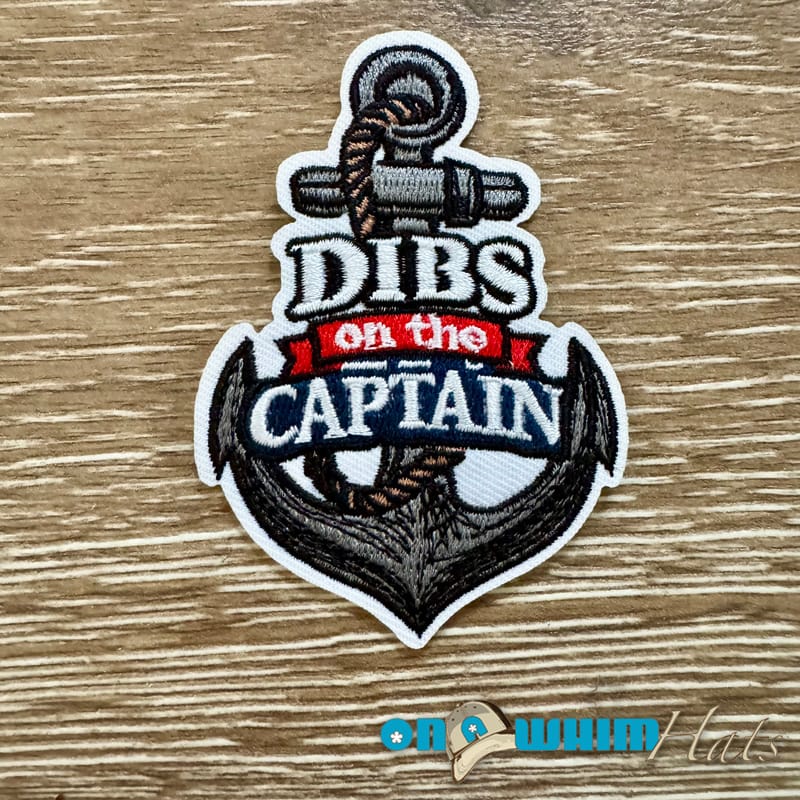 On A Whim Hats Dibs on the Captain Iron-On Patch