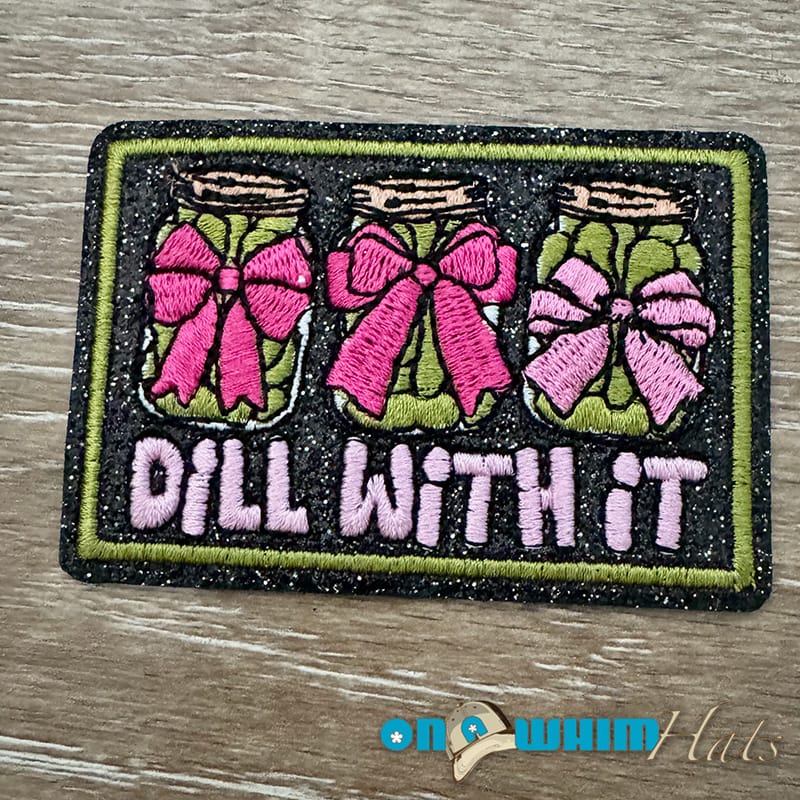 On A Whim Hats Dill with It Pickle Iron-On Patch