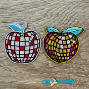 On A Whim Hats Disco Fruit Embroidered Iron-On Patch