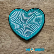 On A Whim Hats DNA Heart Iron-On Patch
