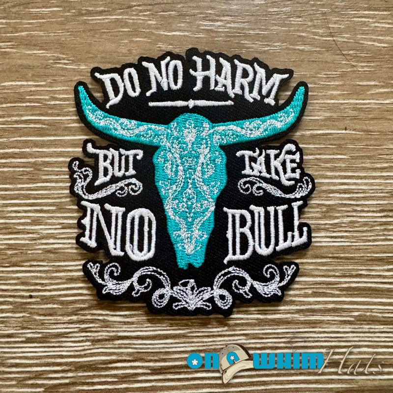 On A Whim Hats Do No Harm Iron-On Patch