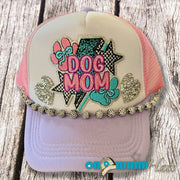 On a whim Hats Dog Mama Handmade Trucker Hat