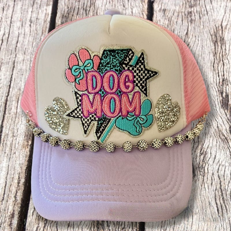On a whim Hats Dog Mama Handmade Trucker Hat
